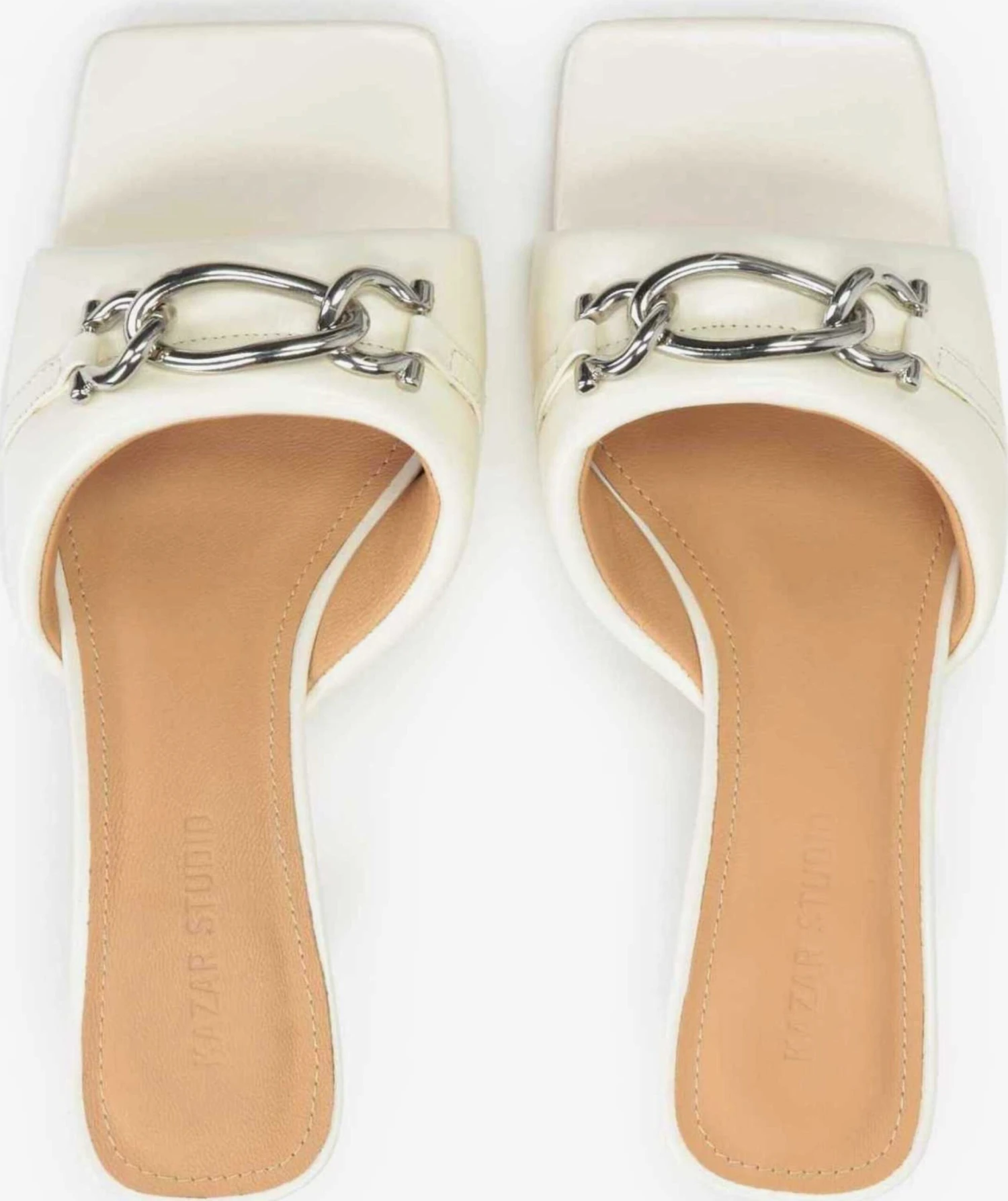 Kazar Studio Sandalen Met Hak Muiltjes Dames Offwhite - Afbeelding 4