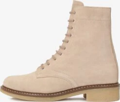 Kazar Enkellaarsjes Veterlaarsjes Dames Beige