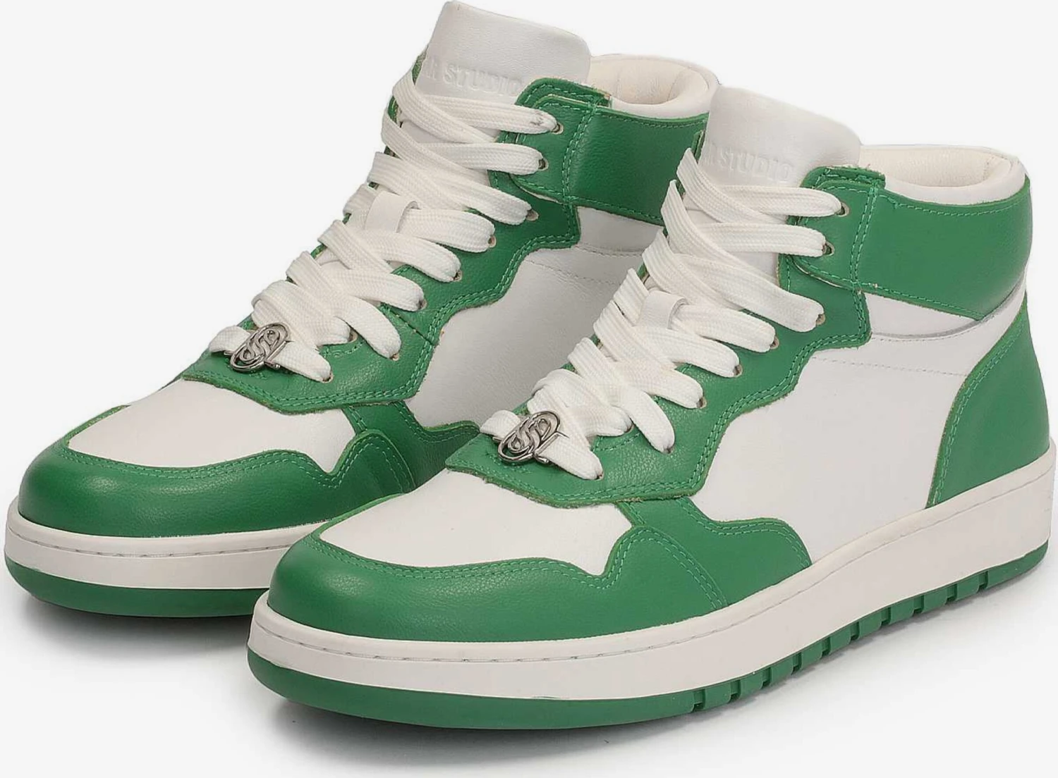 Kazar Studio Hoge Sneakers Sneakers Hoog Dames Groen / Wit - Afbeelding 2