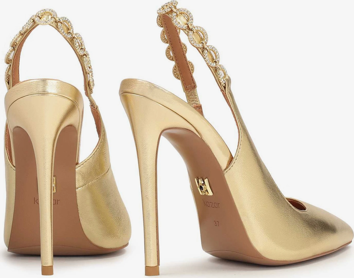 Kazar Klassieke Pumps Pumps Dames Goudgeel - Afbeelding 3