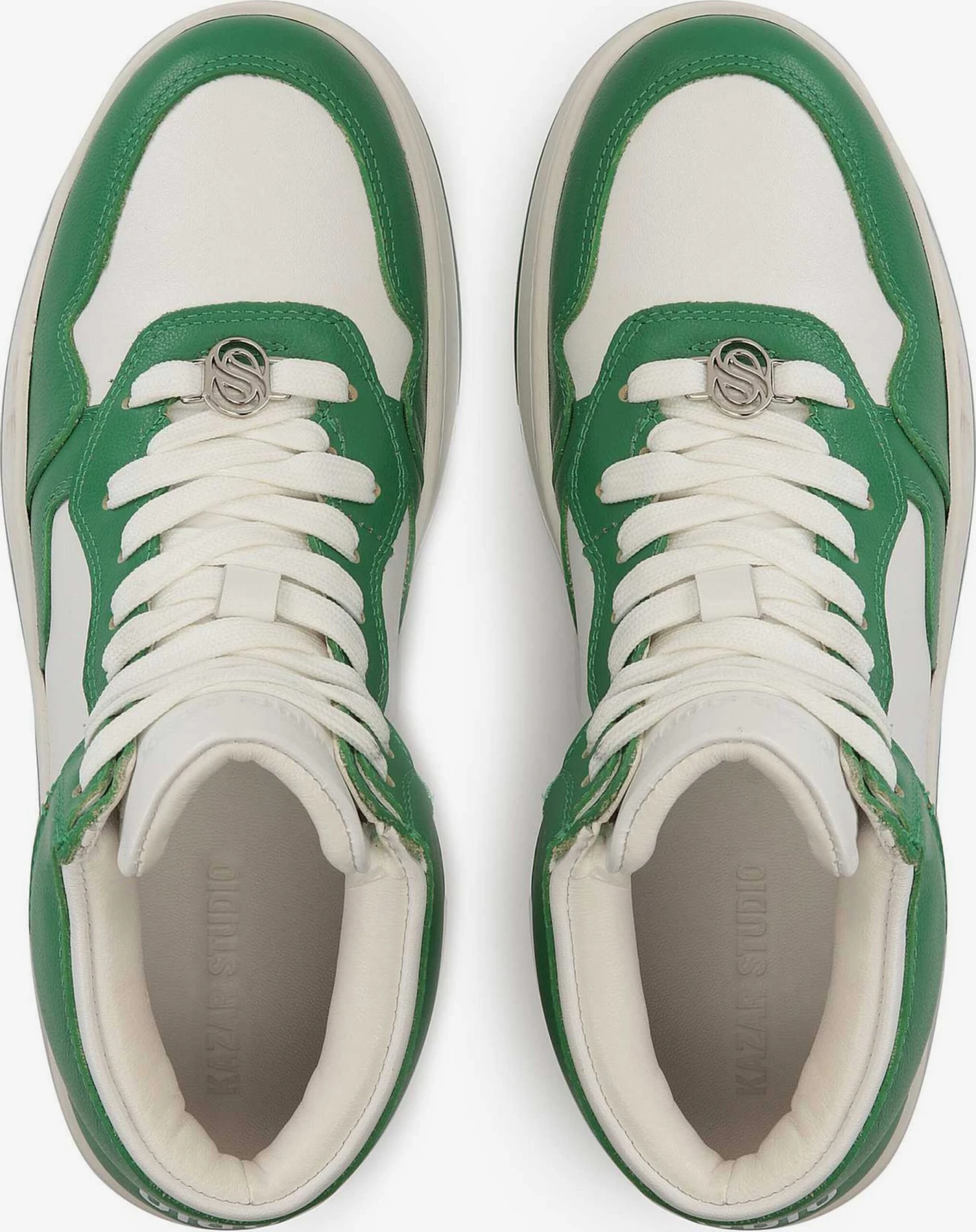 Kazar Studio Hoge Sneakers Sneakers Hoog Dames Groen / Wit - Afbeelding 4