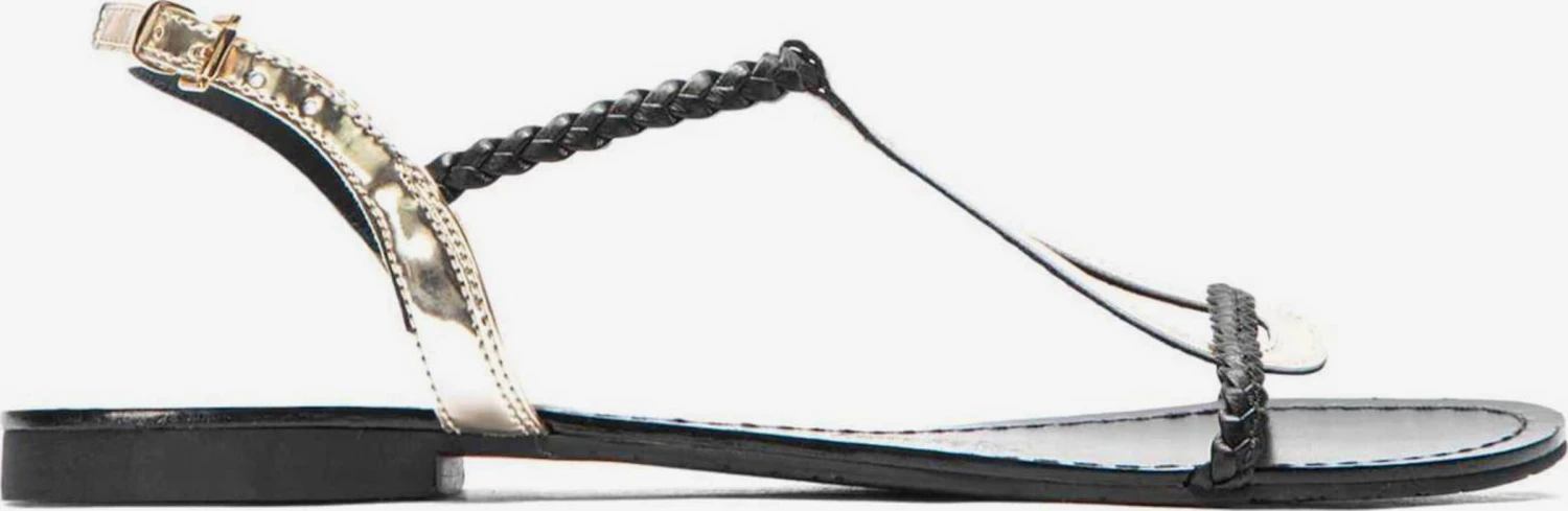 Kazar Sandalen Met Bandjes Sandalen Met Riem Dames Goud / Zwart - Afbeelding 2