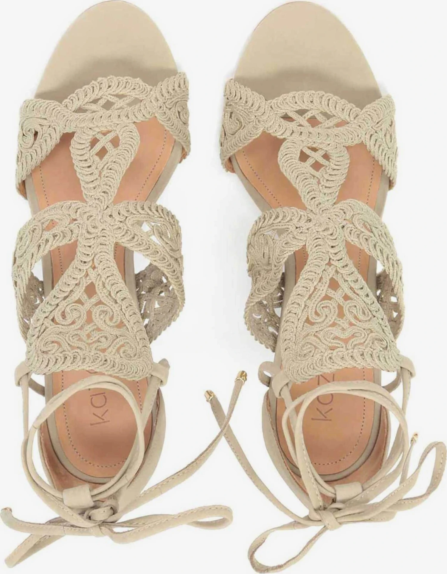 Kazar Sandalen Met Hak Sandaal Dames Beige - Afbeelding 4
