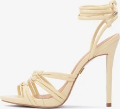 Kazar Sandalen Met Hak Sandalen Met Riem Dames Pasteelgeel