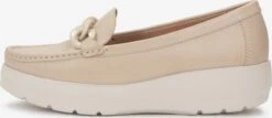 Kazar Loafers Instappers Dames Lichtbeige