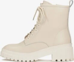 Kazar Studio Enkellaarsjes Veterlaarsjes Dames Wit