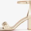 Kazar Sandalen Met Hak Sandaal Dames Goud