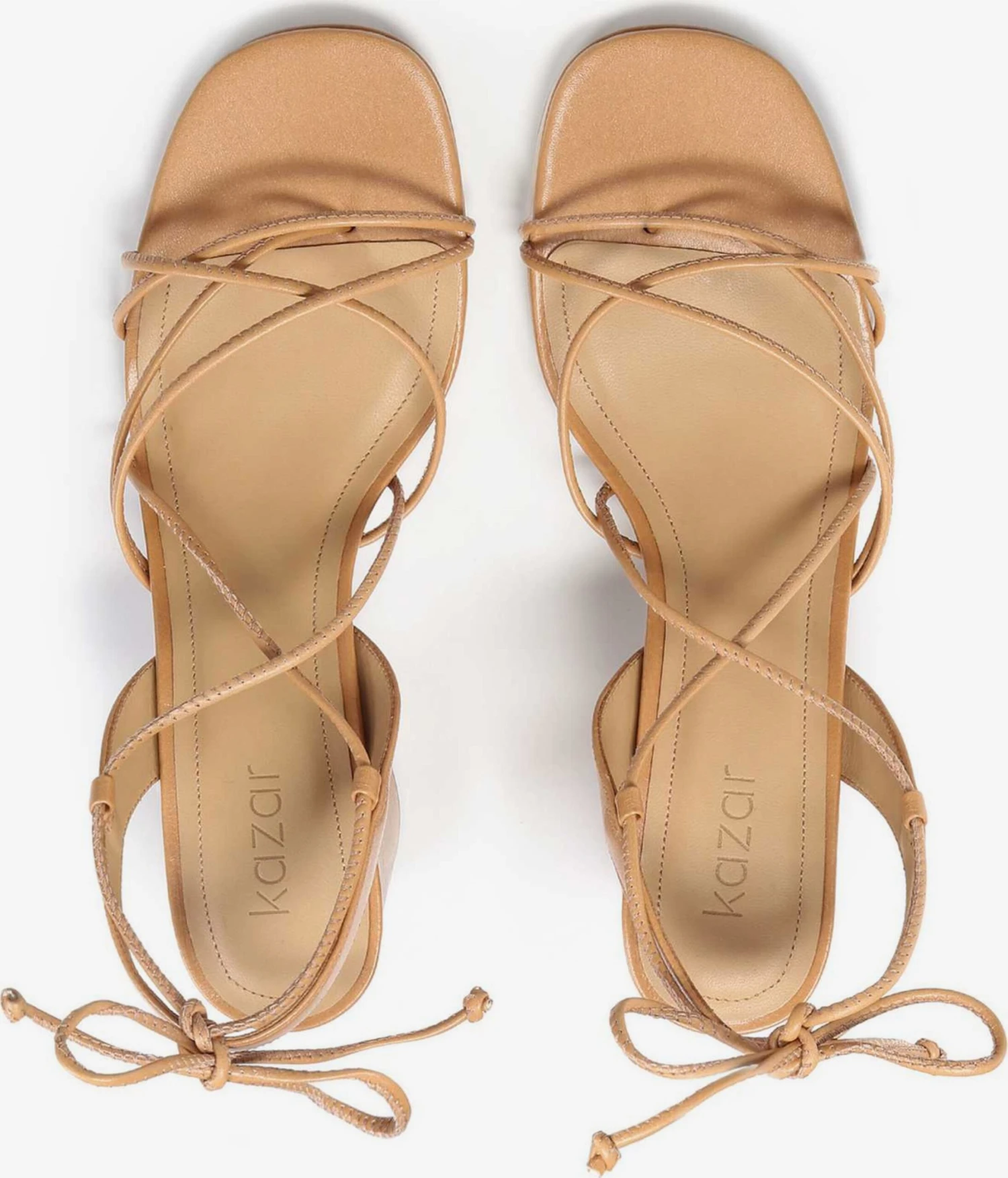 Kazar Sandalen Met Hak Sandalen Met Riem Dames Lichtbruin - Afbeelding 4