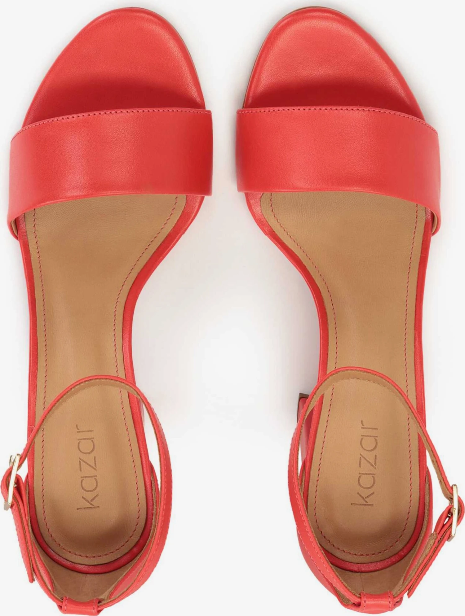 Kazar Sandalen Met Hak Sandaal Dames Rood - Afbeelding 4