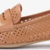 Kazar Loafers Instappers Dames Lichtbruin