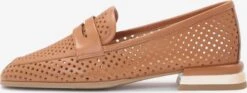 Kazar Loafers Instappers Dames Lichtbruin